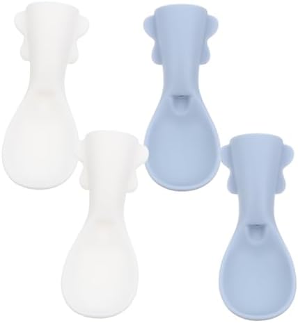 4-Piece Silicone Food Pouch Squeeze Spoon Set for Babies