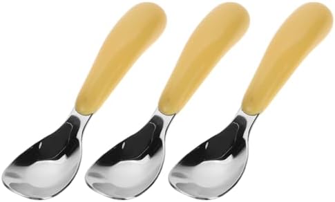 3pcs Toddler Spoons Stainless Steel Baby Utensils Set for Feeding