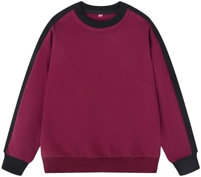 3 Pack Toddler Boy Crewneck Sweatshirt Kids Lightweight Cotton Long Sleeve Shirts