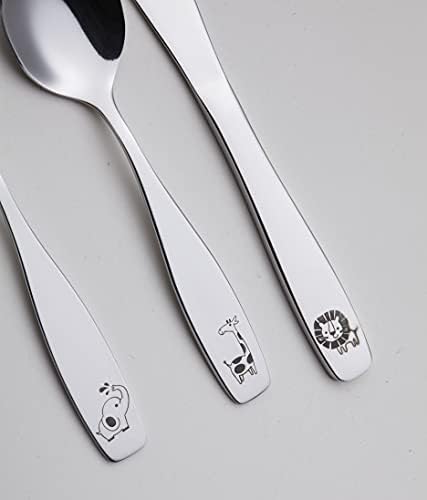 Exzact Kids Flatware Set 6pc Stainless Steel Baby Utensils