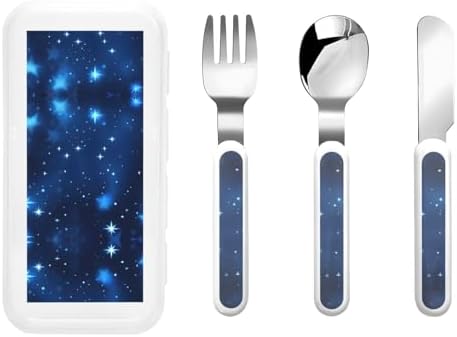 Stainless Steel Kitchen Set Blue Shining Stars Travel Case