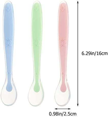 3-Piece Silicone Baby Spoon Set for Feeding