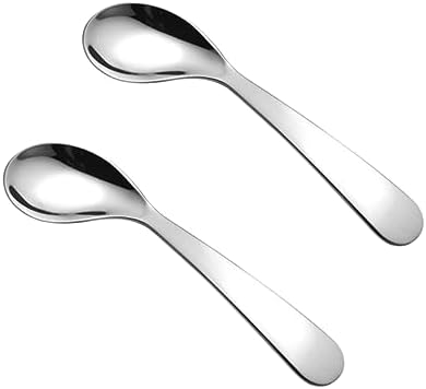 Abaodam 4-Piece Feeding Tableware Learning Spoons for Babies Kids Nursery Schools