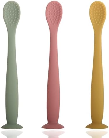 Secure Silicone Baby Spoons for 6-Month Feeding