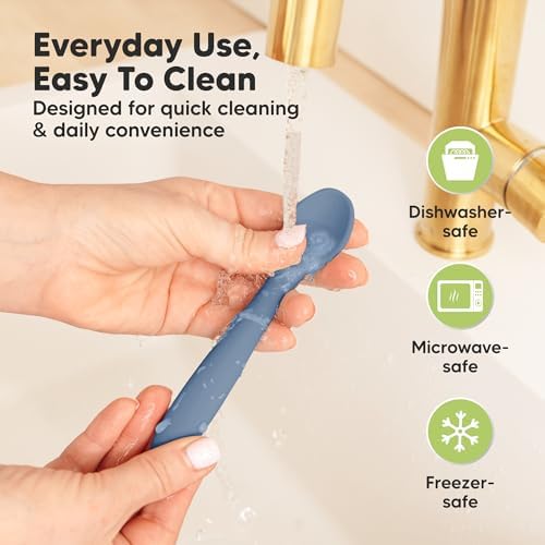 KeaBabies Silicone Baby Spoons 3-Pack