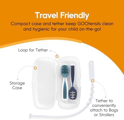 NumNum Baby Spoons Set Travel Case - Clear Hygienic Durable