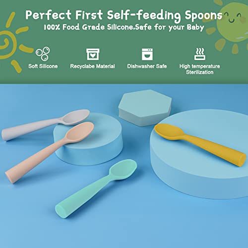 Vicloon Silicone Baby Feeding Spoons