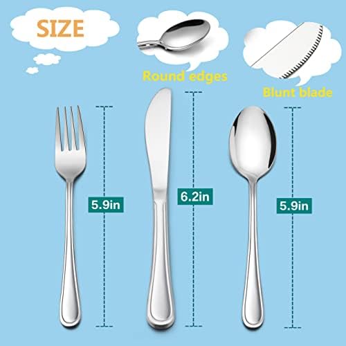LIANYU 12-Piece Kids Silverware Set Stainless Steel