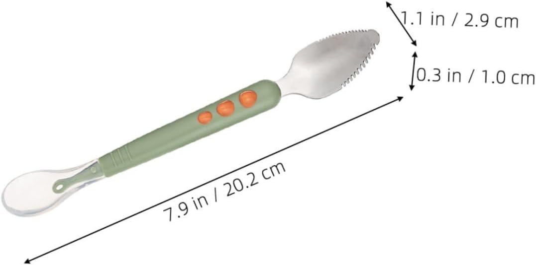 Double-Ended Silicone Spoons for Safe Feeding - Ergonomic Design Gently Scrub Feeds