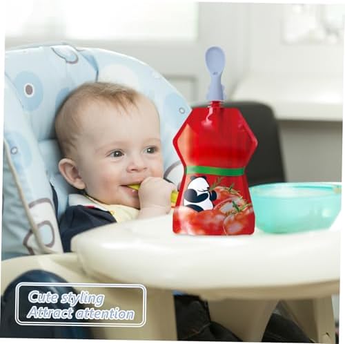 4pc SKISUNO Silicone Food Pouch Spoons Set for Feeding