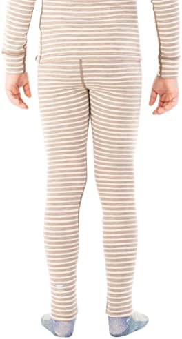 MeriWool Midweight Thermal Bottoms for Kids Unisex Merino Wool Base Layer