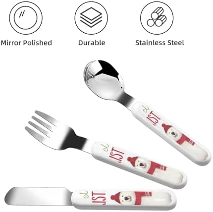 Christmas Santa Claus print Utensils Set with Travel Case