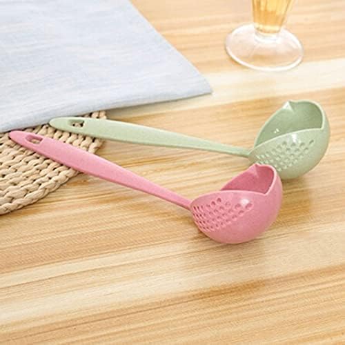 NPQPNAFC 2 in 1 Long Handle Soup Spoon Strainer