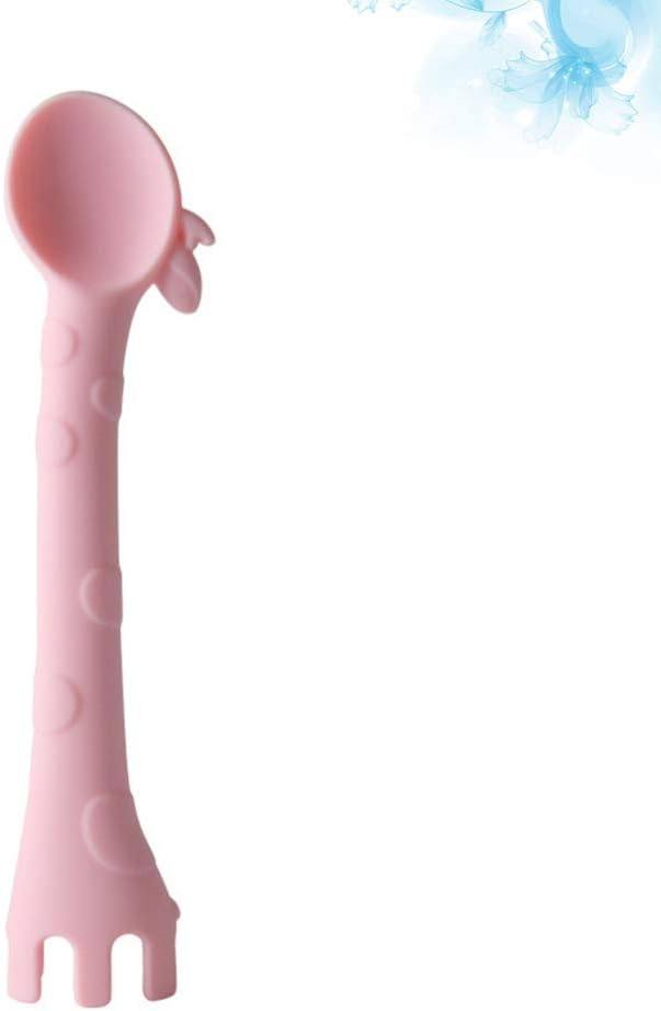Cute Giraffe Silicone Spoons for Babies Best Feeding Training Tool