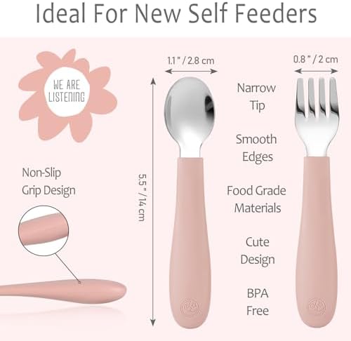 CoixFoam Toddler Utensils Set of 8