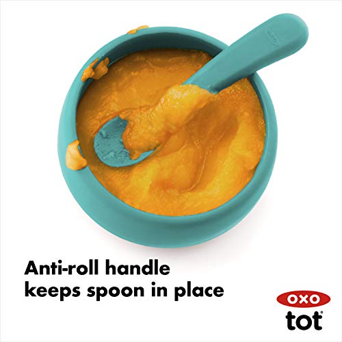 OXO Tot Silicone Spoon Set Teal Bright