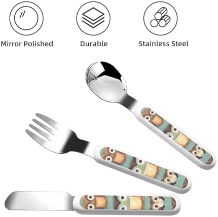 Stainless SteelOWls Set for Dining Travel