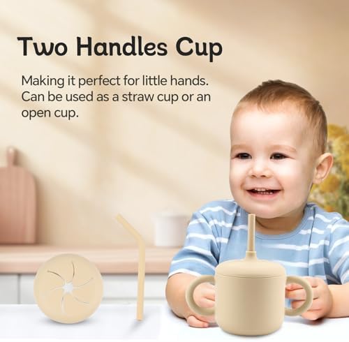Sturdy Silicone Baby Feeding Set for Self-Feeding