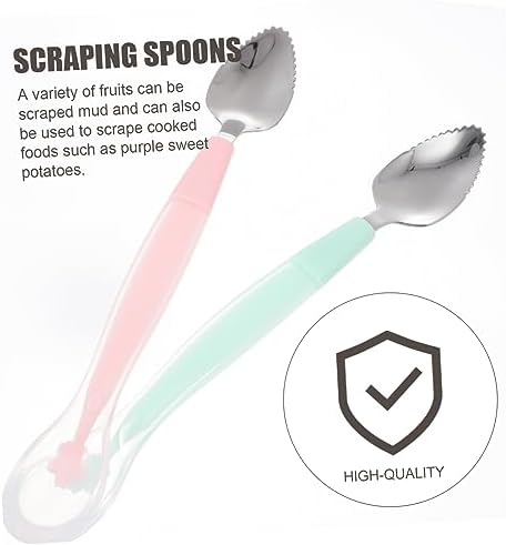 2 Set Serrated Baby Feeding Spoons Stainless Steel