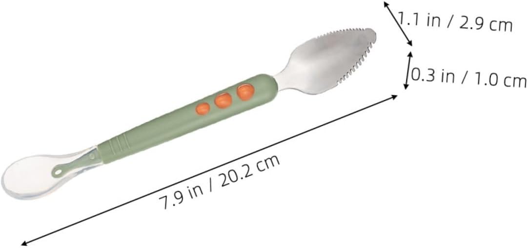 SHOWERORO 2pc Fruit Puree Spoons - Training Set for Your Little One