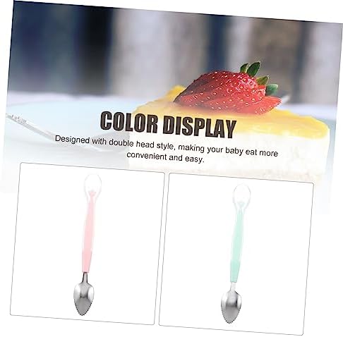 Set of 2 Silver Roof Spoon Scoops for Kids