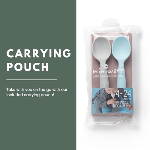 Miniware Bamboo Baby Spoon for Training - Self-Feeding