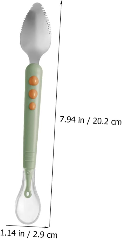 HD Double Head Feeding Spoon Soft-Tip Fruit scraper for babies