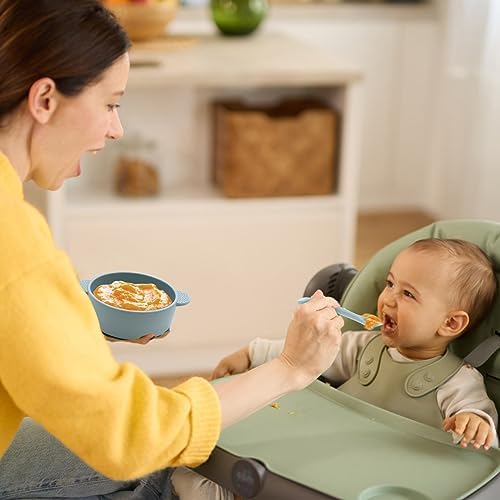 6 Pack Silicone Baby Spoons for Self Feeding 6 Months