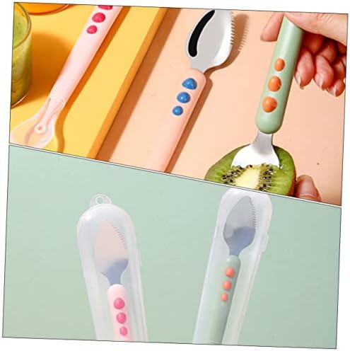 HD Double Head Feeding Spoon Soft-Tip Fruit scraper for babies