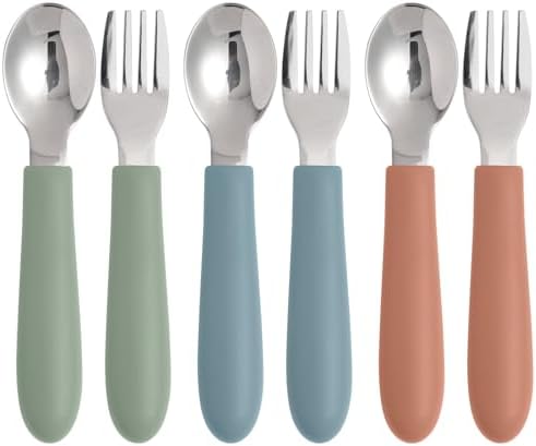 188 Stainless Steel Toddler Set with Silicone Handle