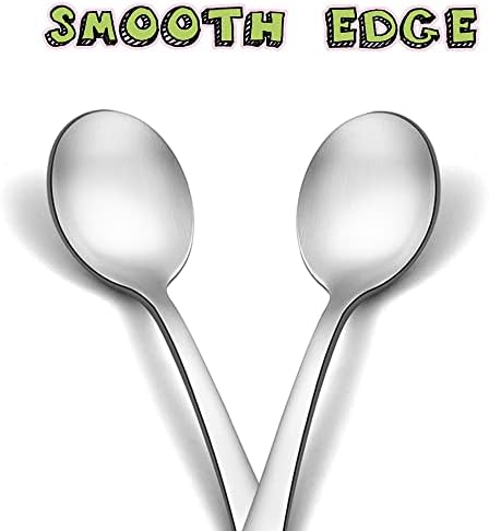 TeamFar Toddler Spoons Set with Animal Shapes Non-Toxic dishwasher safe