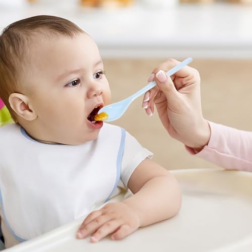 Ergonomic Long Handle Baby Spoons for Kids and Adults