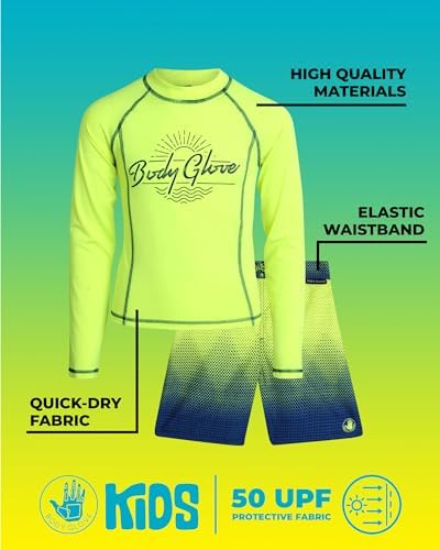 Body Glove Boys Rash Guard Set Perfect Protection for Swimming Beyond
