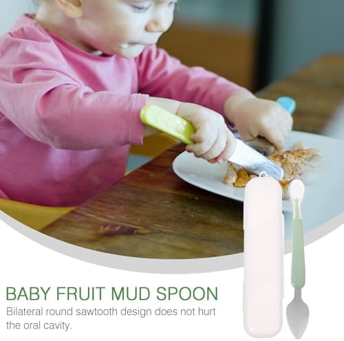 Kisangel Baby Spoon Scraper Portolasffe for Infants Boost