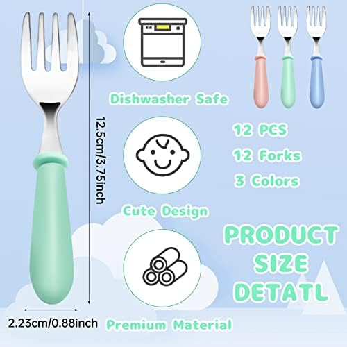 12-Piece Stainless Steel Toddler Flatware Set Self-Feeding BPA-Free