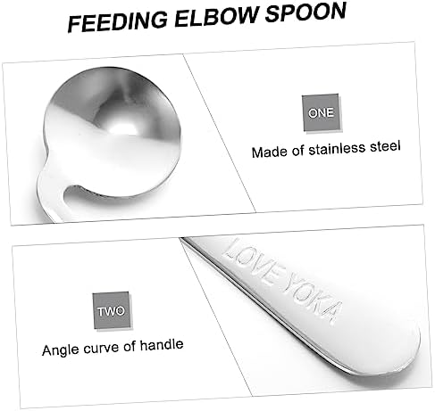 Easilock 2Pcs Curved Elder Eating Spoons
