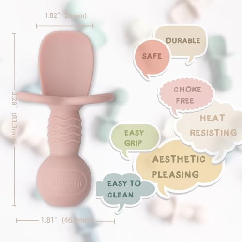 Ginbear Platinum Silicone Baby Spoons