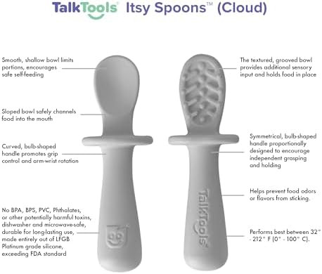 TalkTools ITSY Tiny Silicone Spoons Twin Pack