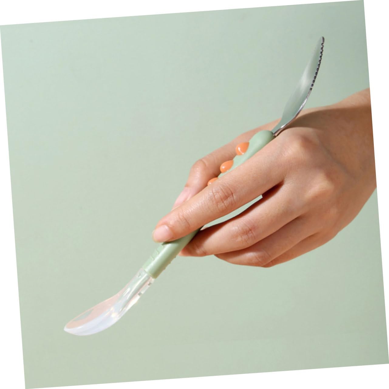 SHOWERORO 2pc Fruit Puree Spoons - Training Set for Your Little One