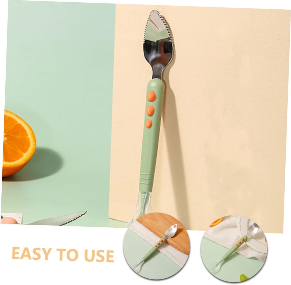 Double-Ended Silicone Spoons for Safe Feeding - Ergonomic Design Gently Scrub Feeds