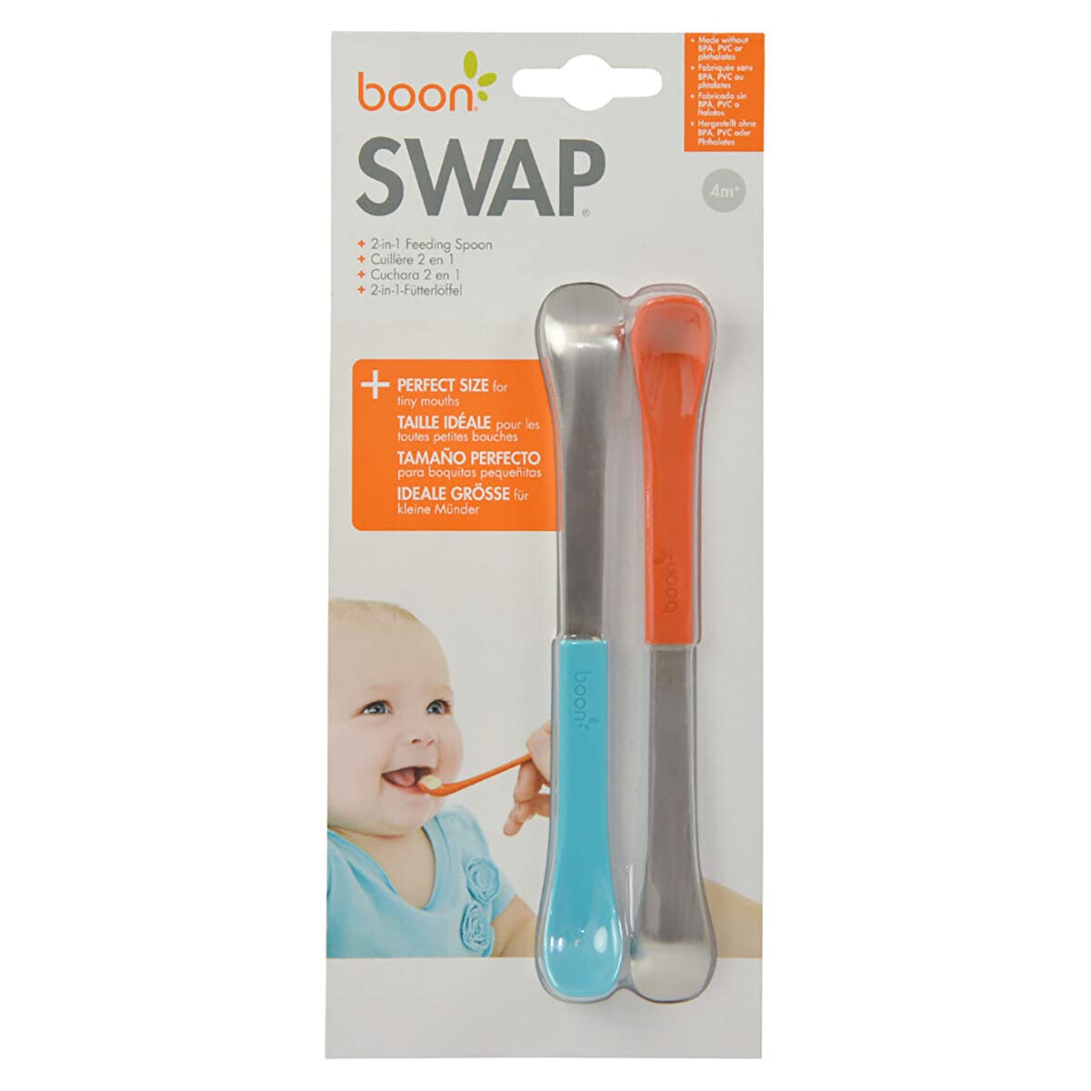 Boon Swap 2-in-1 Baby Spoon Dual-Ended Feeder for Infants