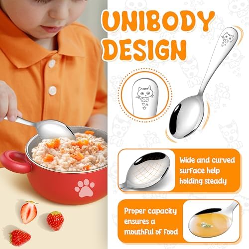 HaWare Toddler Utensil Set Stainless Steel Kids Silverware Set