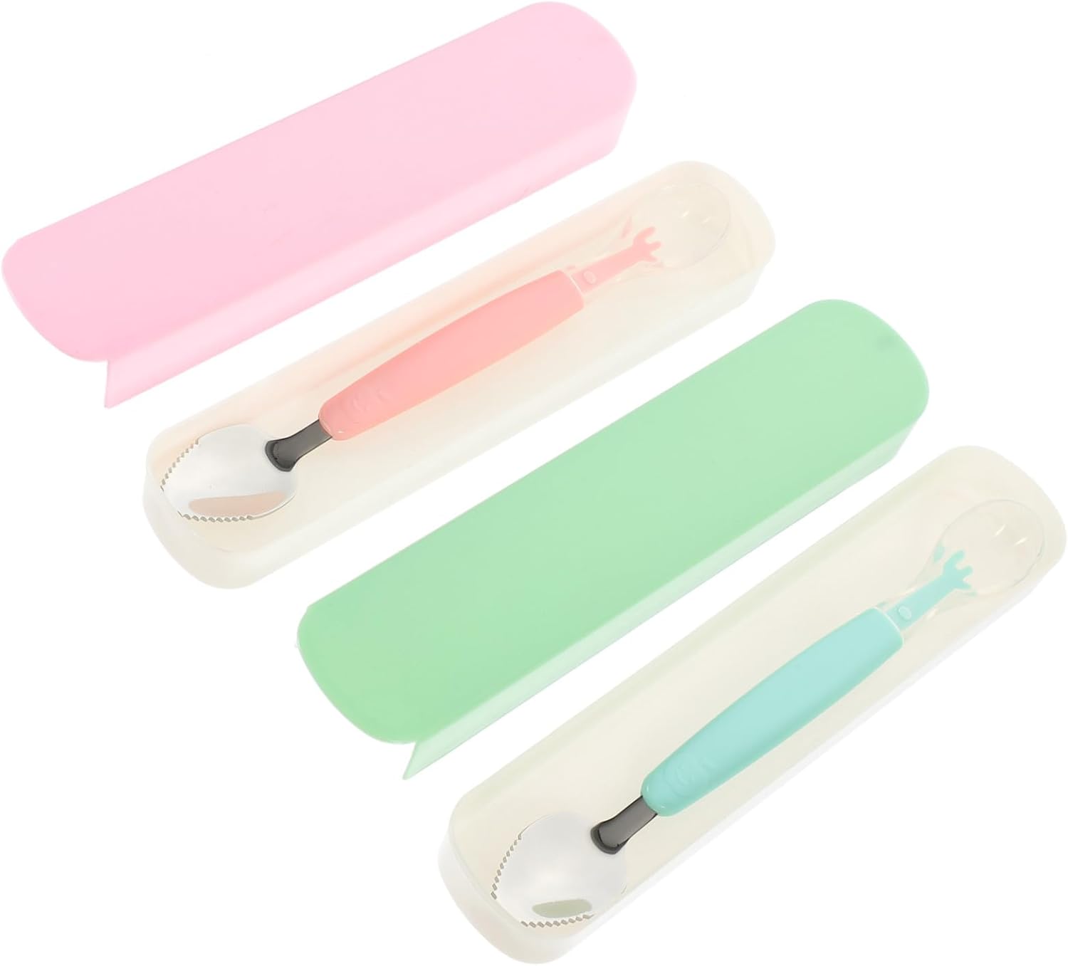 Set of 2 Silver Roof Spoon Scoops for Kids