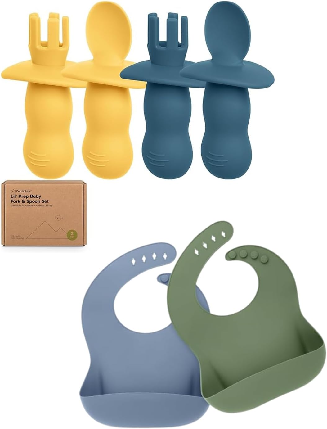 KeaBabies silicone baby spoon set