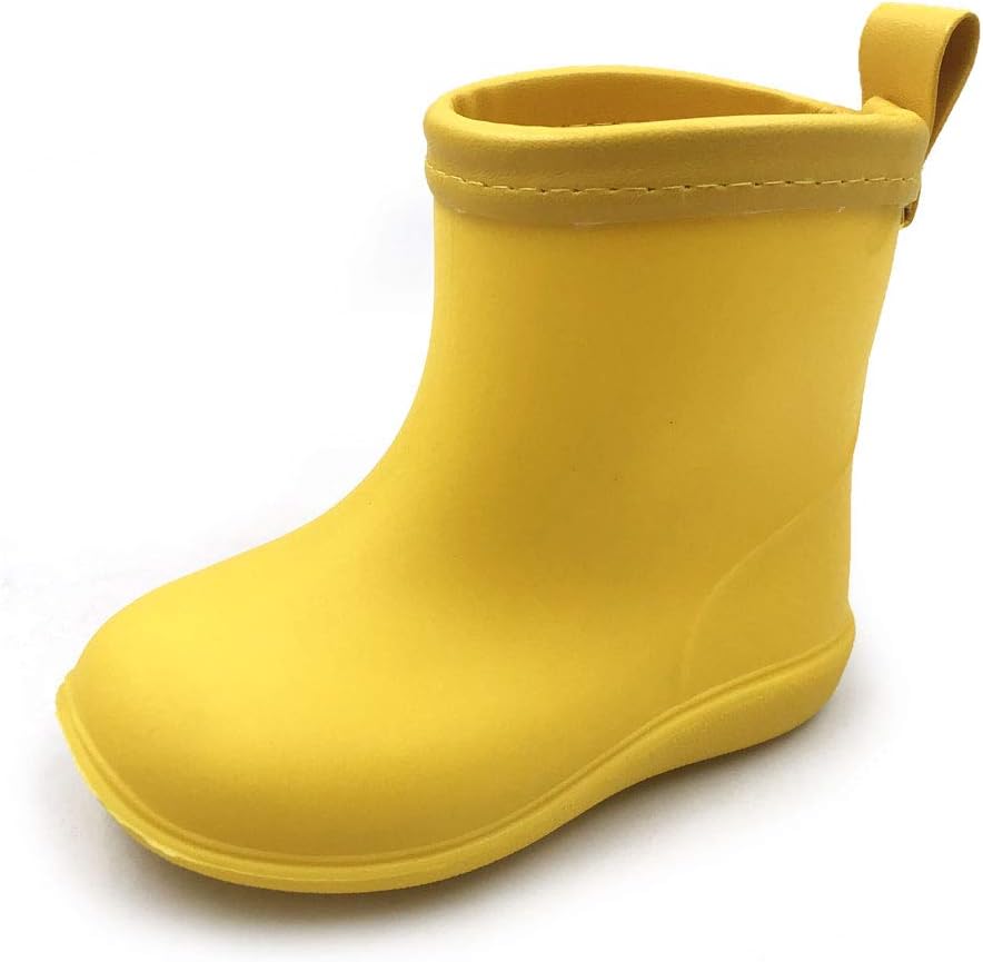 Amoji Baby Kids Easy-On Rain Shoes Boots for Toddler