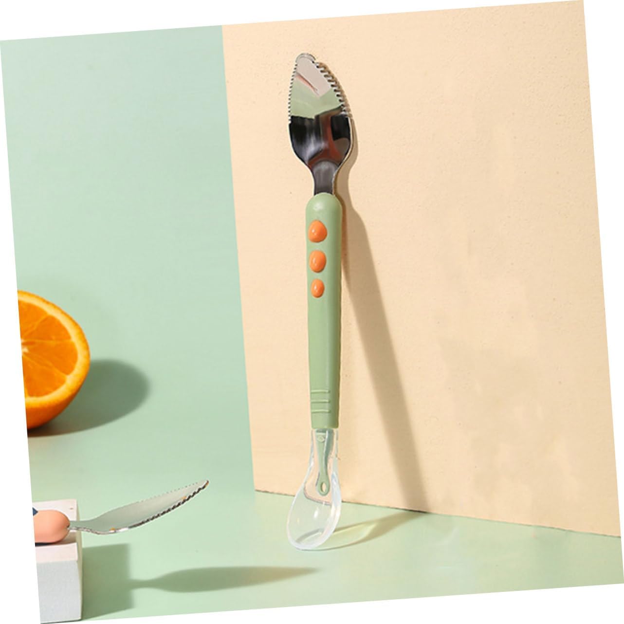 Double-Ended Silicone Spoons for Safe Feeding - Ergonomic Design Gently Scrub Feeds