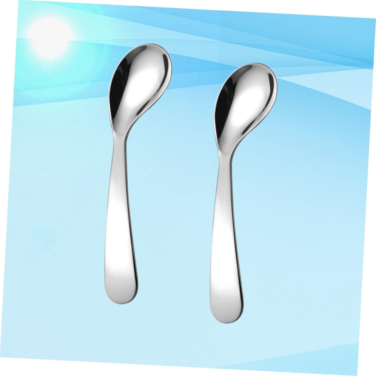 Abaodam 4-Piece Feeding Tableware Learning Spoons for Babies Kids Nursery Schools