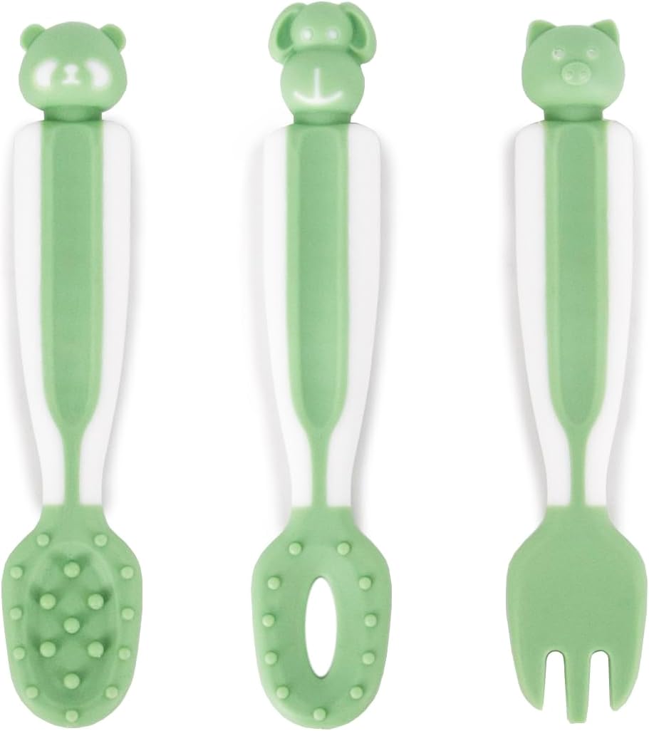 babystUFF Silicone Spoon Feeding Set