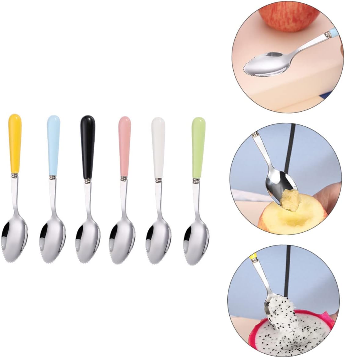 Sturdy 6-Piece Fruit Spoons