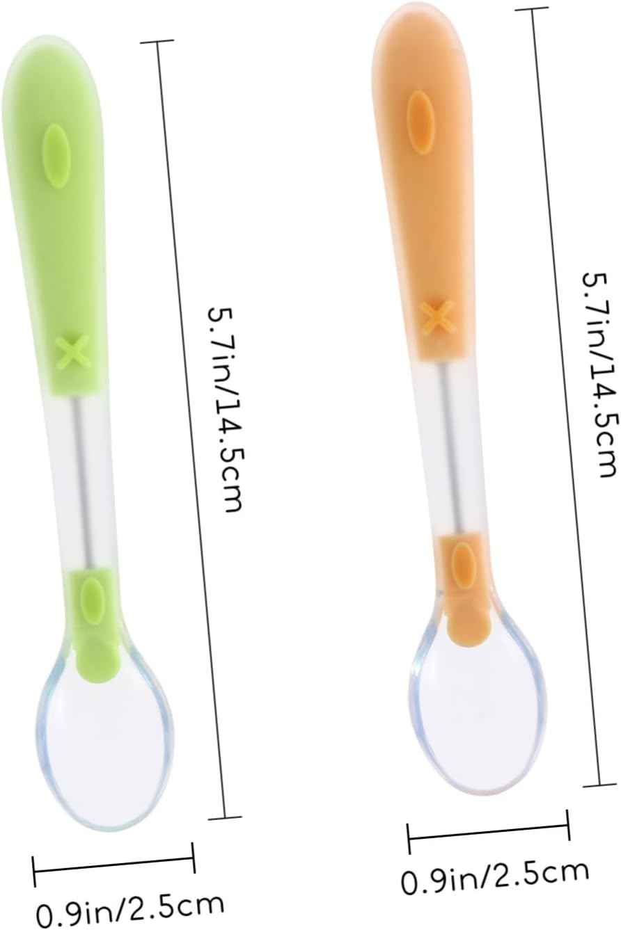 3-Piece Silicone Training Spoons for Kids